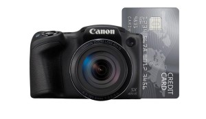 PowerShot SX420 IS with credit card